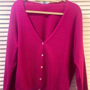 Pink xxl cardigan v neck sweater  Draper James brand